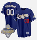 Any Name and Number customized YOUTH KIDS Los Angeles Dodgers 2025 World Series Official MLB Nike jersey blue