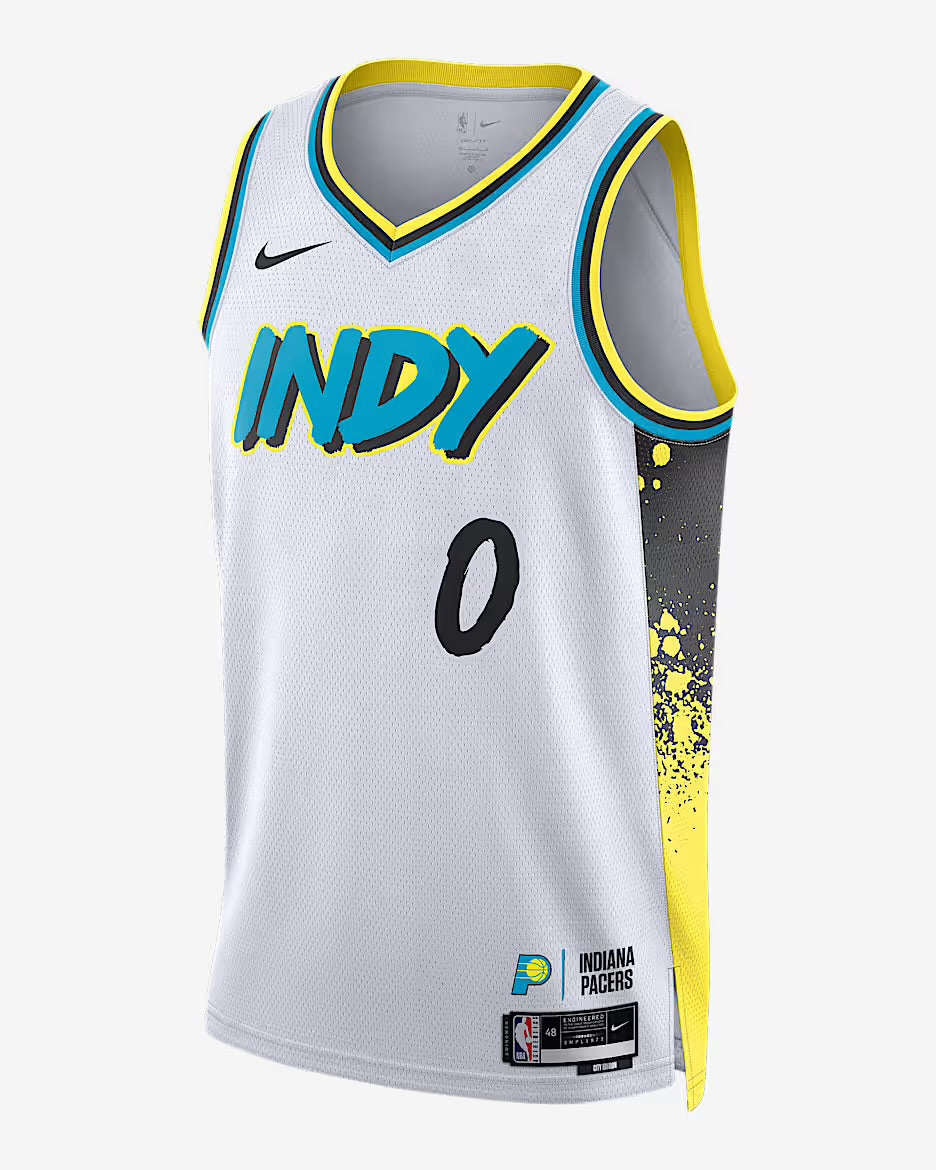 Tyrese Haliburton Indiana Pacers Official NBA Nike Jersey white