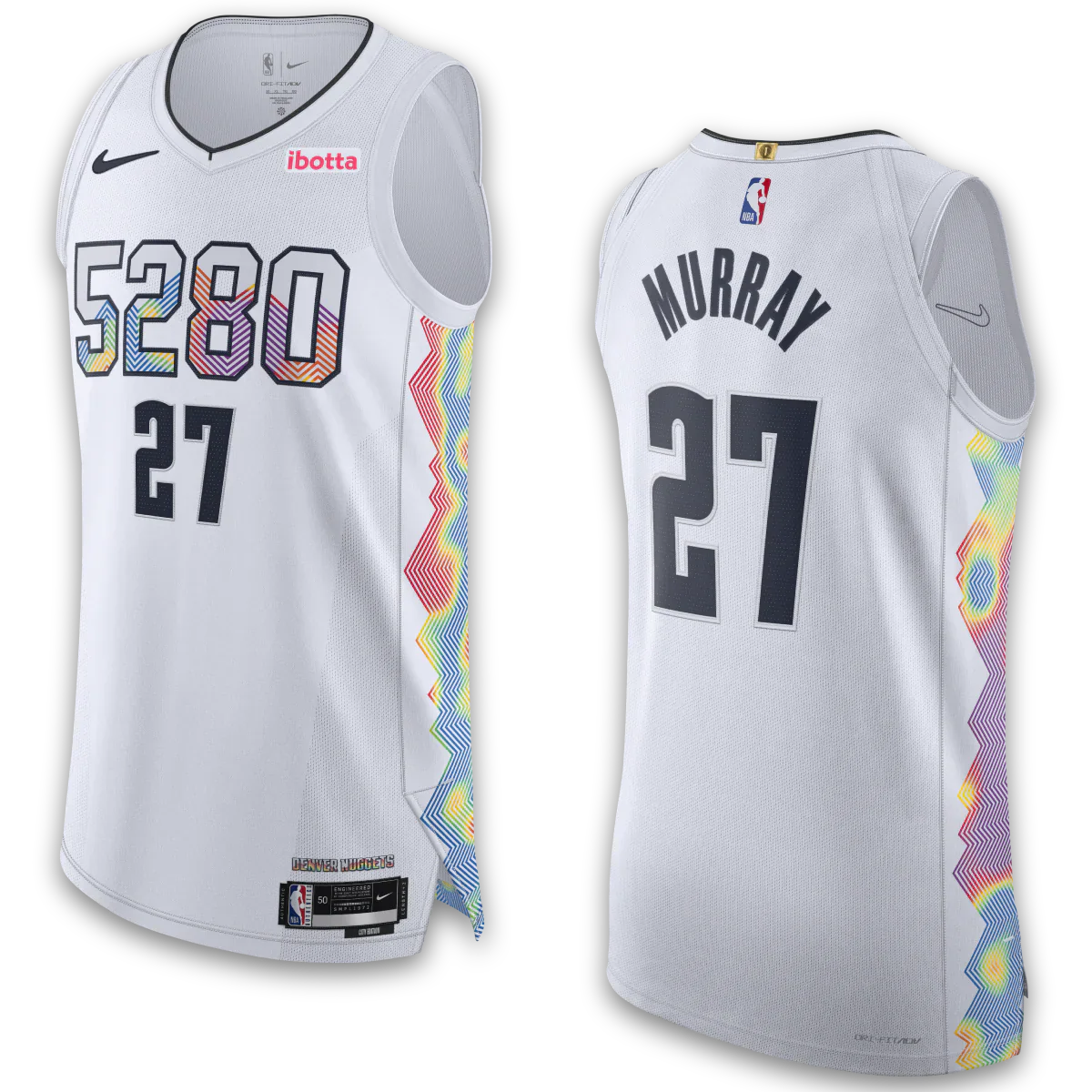 Jamal Murray Denver Nuggets Official NBA Nike Jersey White