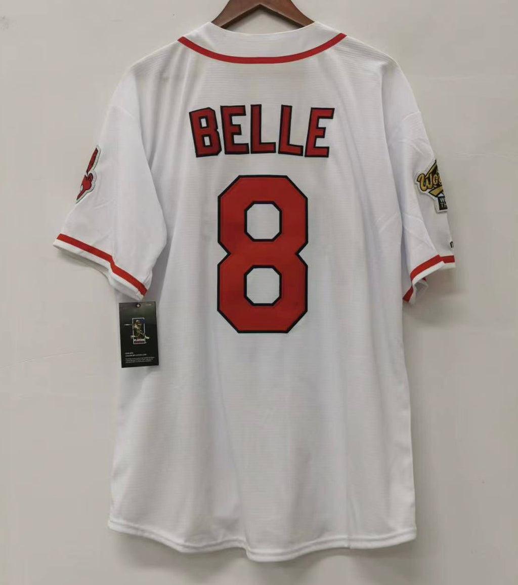 Albert Belle Cleveland Indians Official MLB Majestic 1995 World Series Jersey