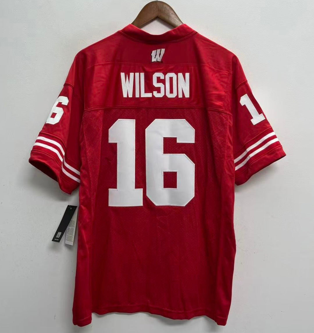 Russell Wilson Wisconsin Badgers Official NCAA Jersey Adidas