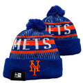 New York Mets MLB New Era winter knit Hat with Pom Pom