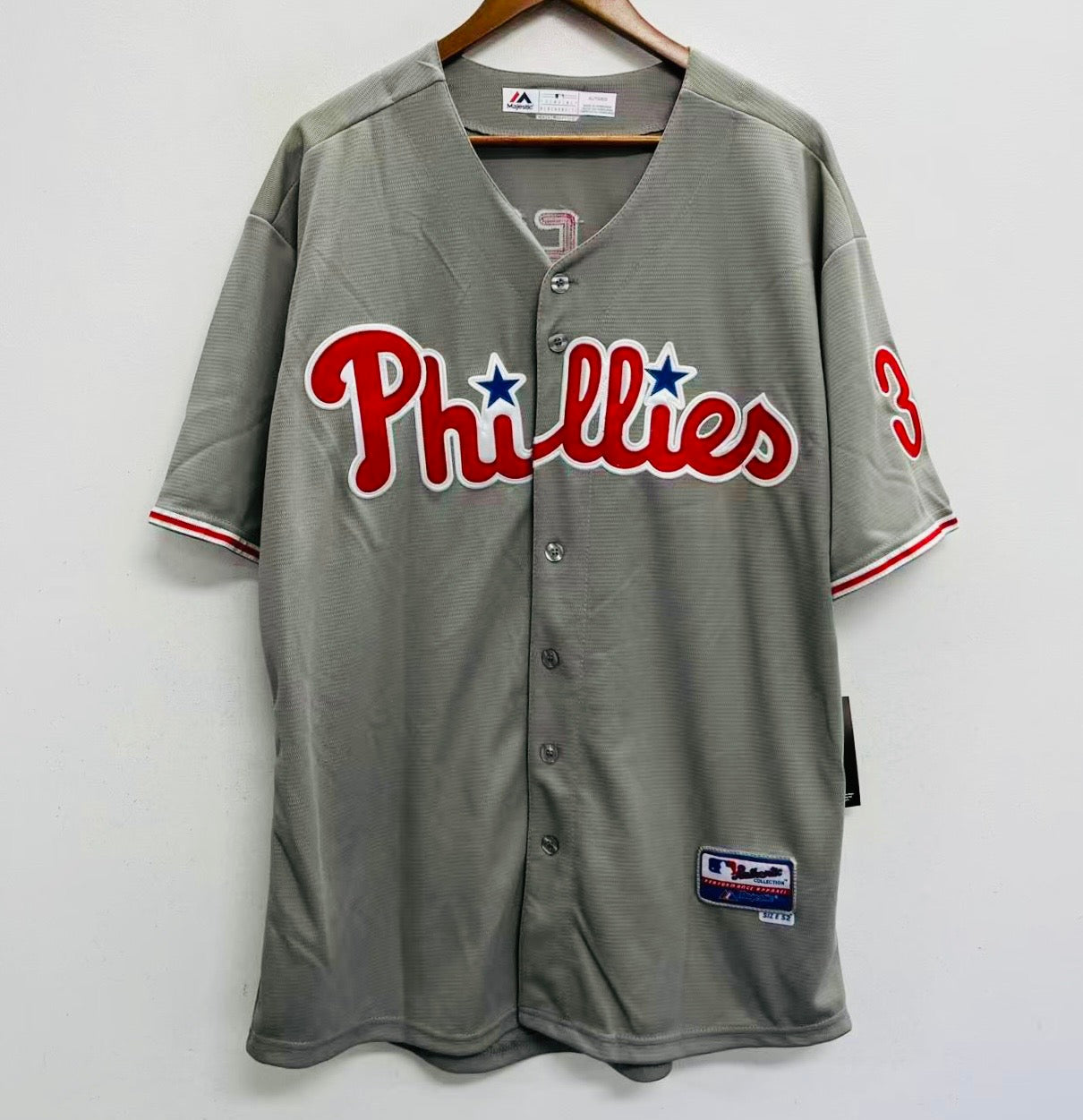 Cliff Lee Philadelphia Phillies Official MLB Majestic jersey gray