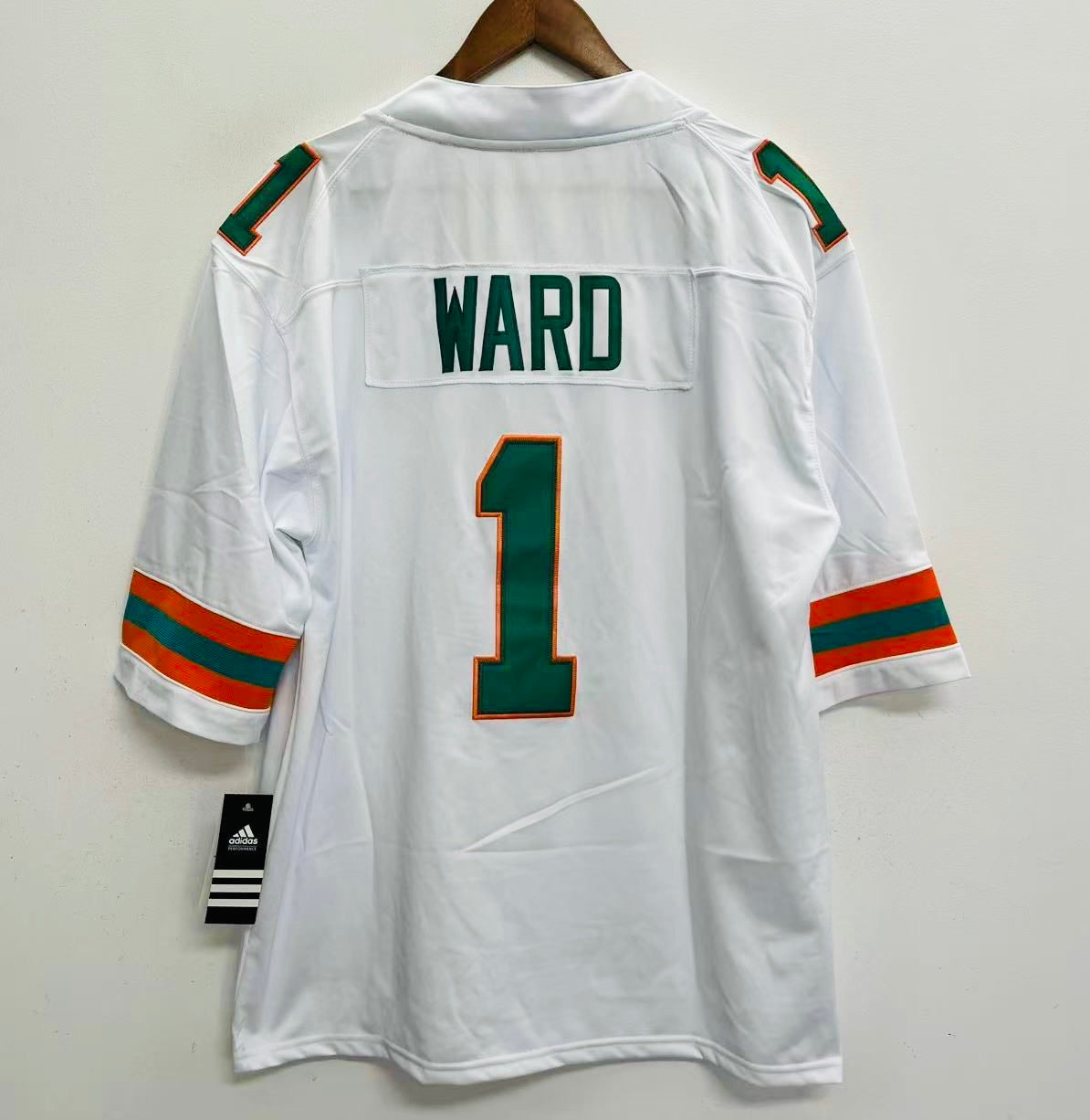 Cam Ward Miami Hurricanes Official NCAA Adidas Jersey white