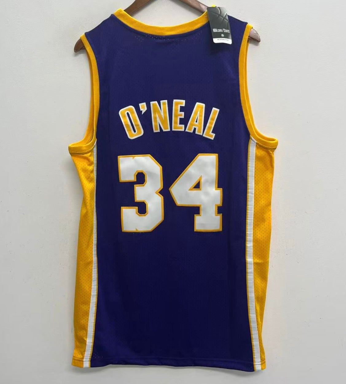 Shaquille O’Neal Los Angeles Lakers Official l NBA Mitchell & Ness Jersey purple