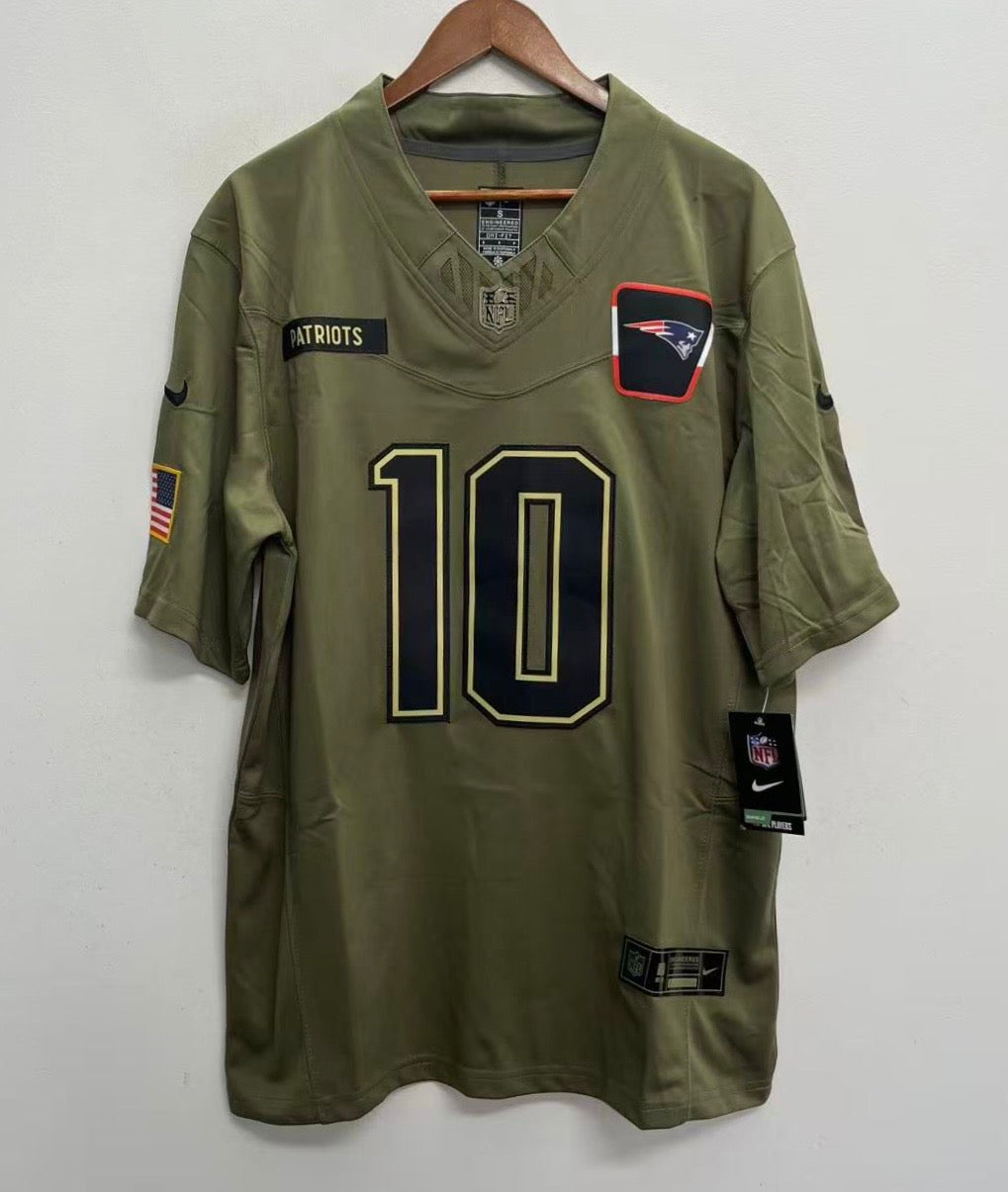 Drake Maye New England Patriots Official NFL NIKE Salute to Service Jersey