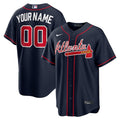 Atlanta Braves Any Name and Number customized YOUTH KIDS Official MLB Nike jersey blue