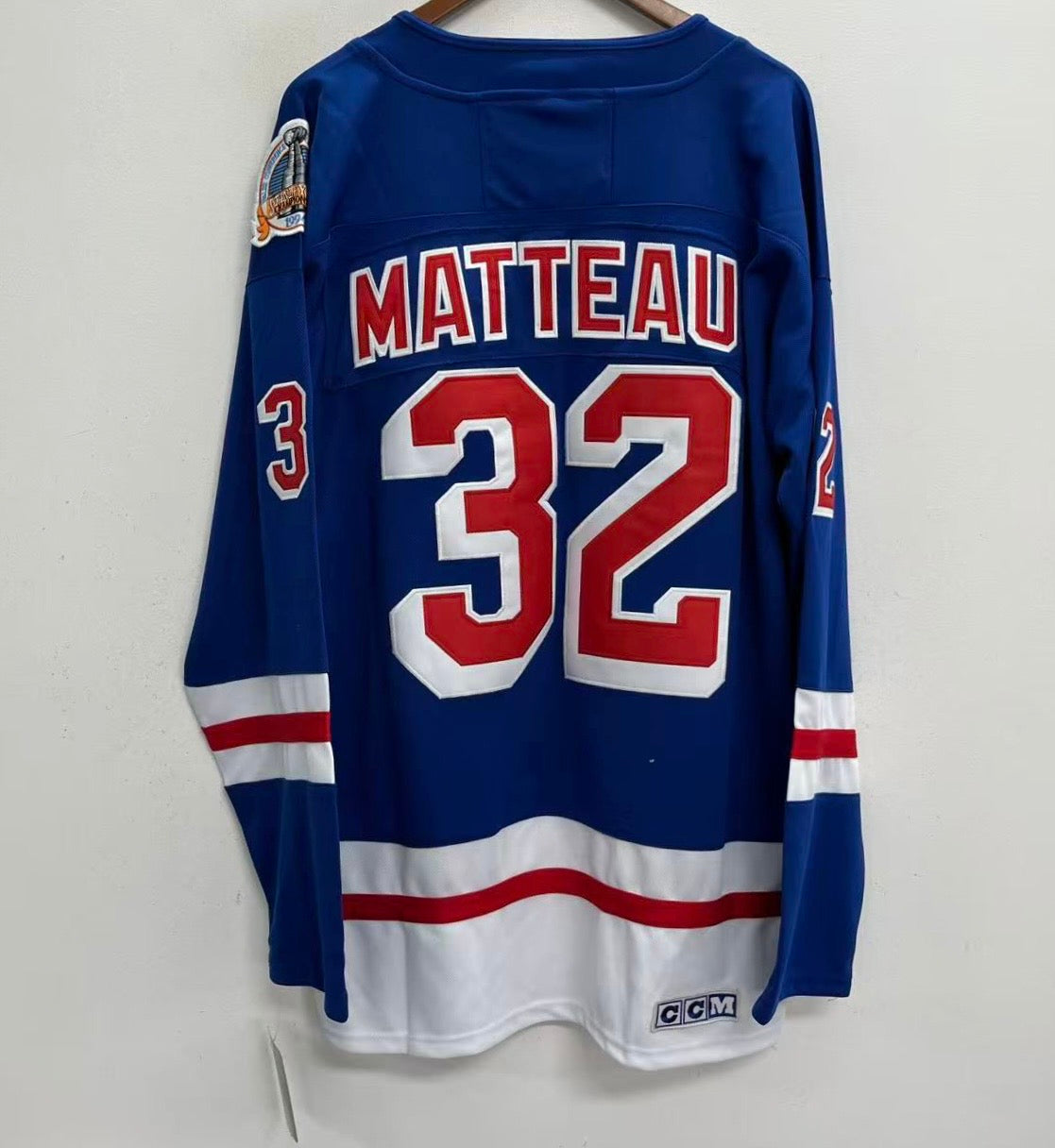 Stephane Matteau New York Rangers Official 1994 CCM Stanley Cup Finals Jersey