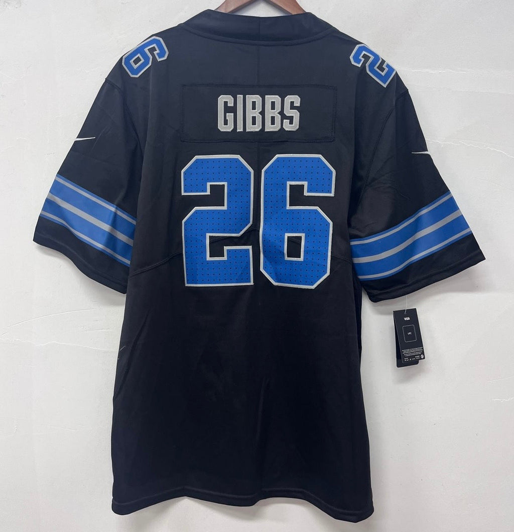 Jahmyr Gibbs Detroit Lions Official NFL Nike Jersey black 2024