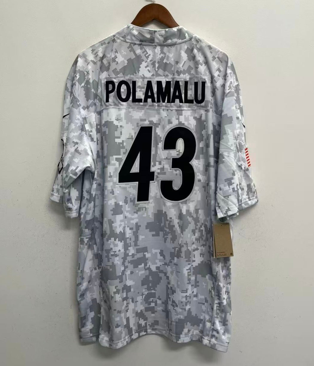 Troy Polamalu Pittsburgh Steelers Official NFL Nike salute to service Jersey