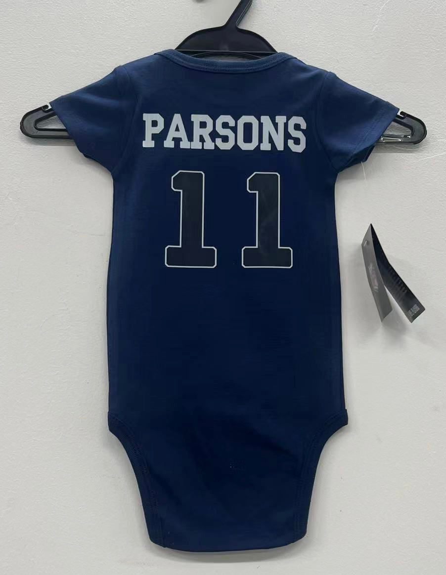 Dallas Cowboys Micah Parsons baby onesie creeper snap suit b/t
