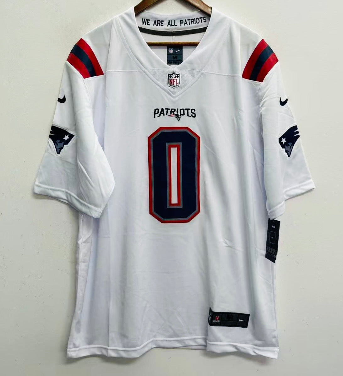 Christian Gonzalez New England Patriots NFL Official NIKE Jersey white