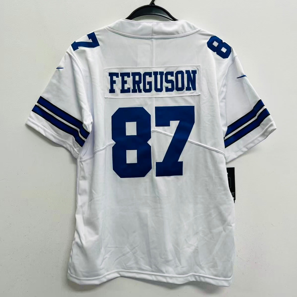 Jake Ferguson YOUTH KIDS Dallas Cowboys Official NFL  Jersey white