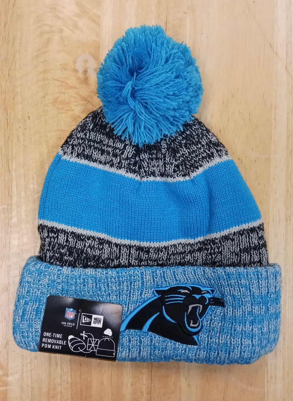 Carolina Panthers NFL New Era winter knit Hat with Pom Pom