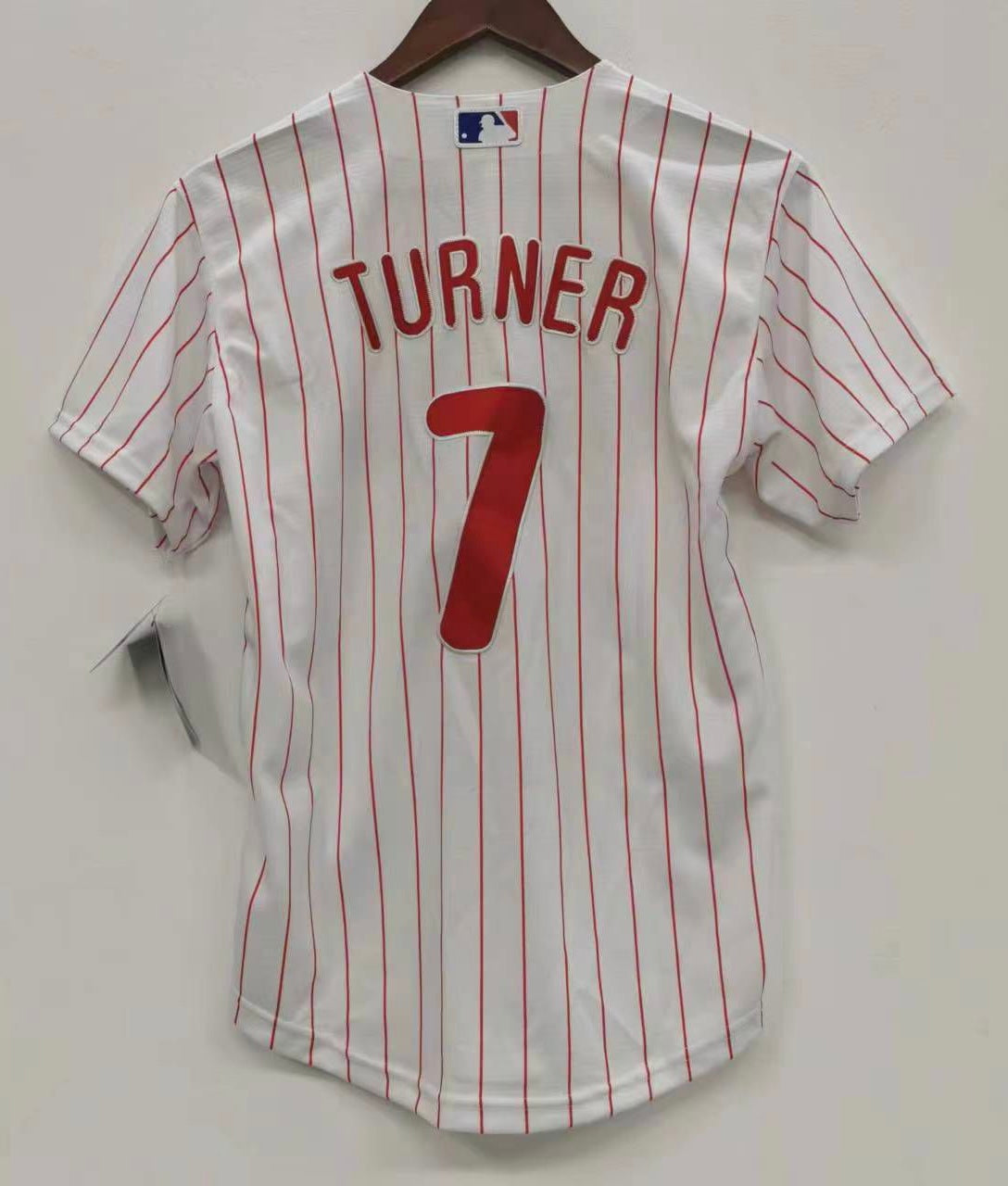 Trea Turner Philadelphia Phillies Official MLB Nike Jersey white pinstripes