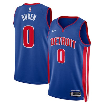 Jalen Duren Detroit Pistons Official NBA Nike Jersey blue