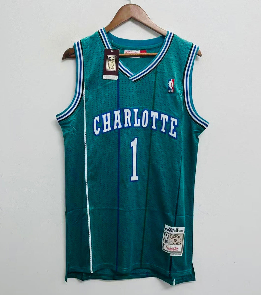Muggsy Bogues Charlotte Hornets Official NBA Mitchell & Ness Jersey