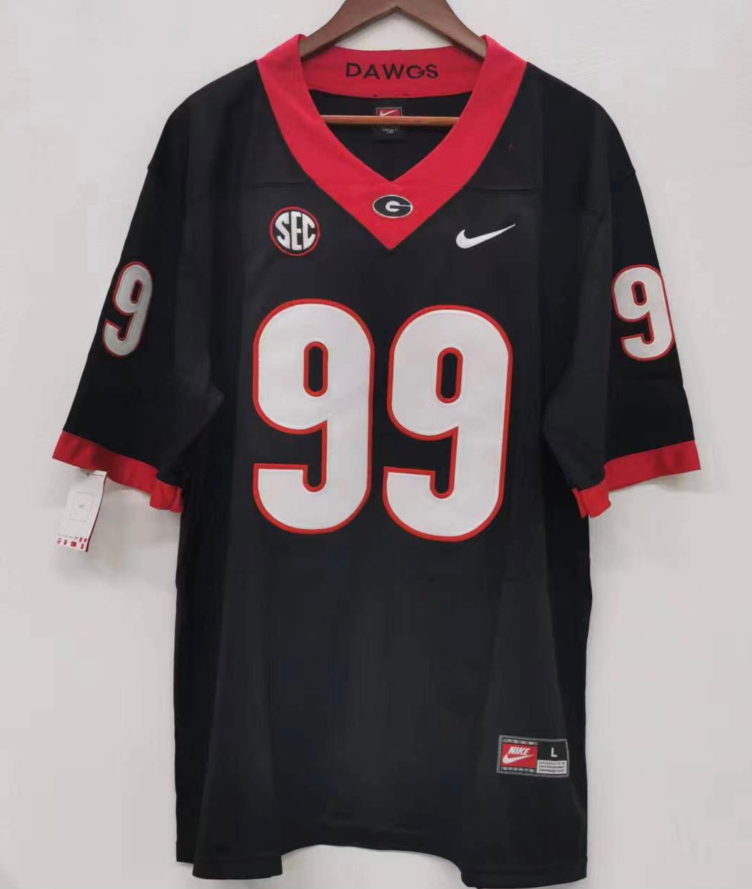 Jordan Davis Georgia Bulldogs Official NCAA Nike Jersey black