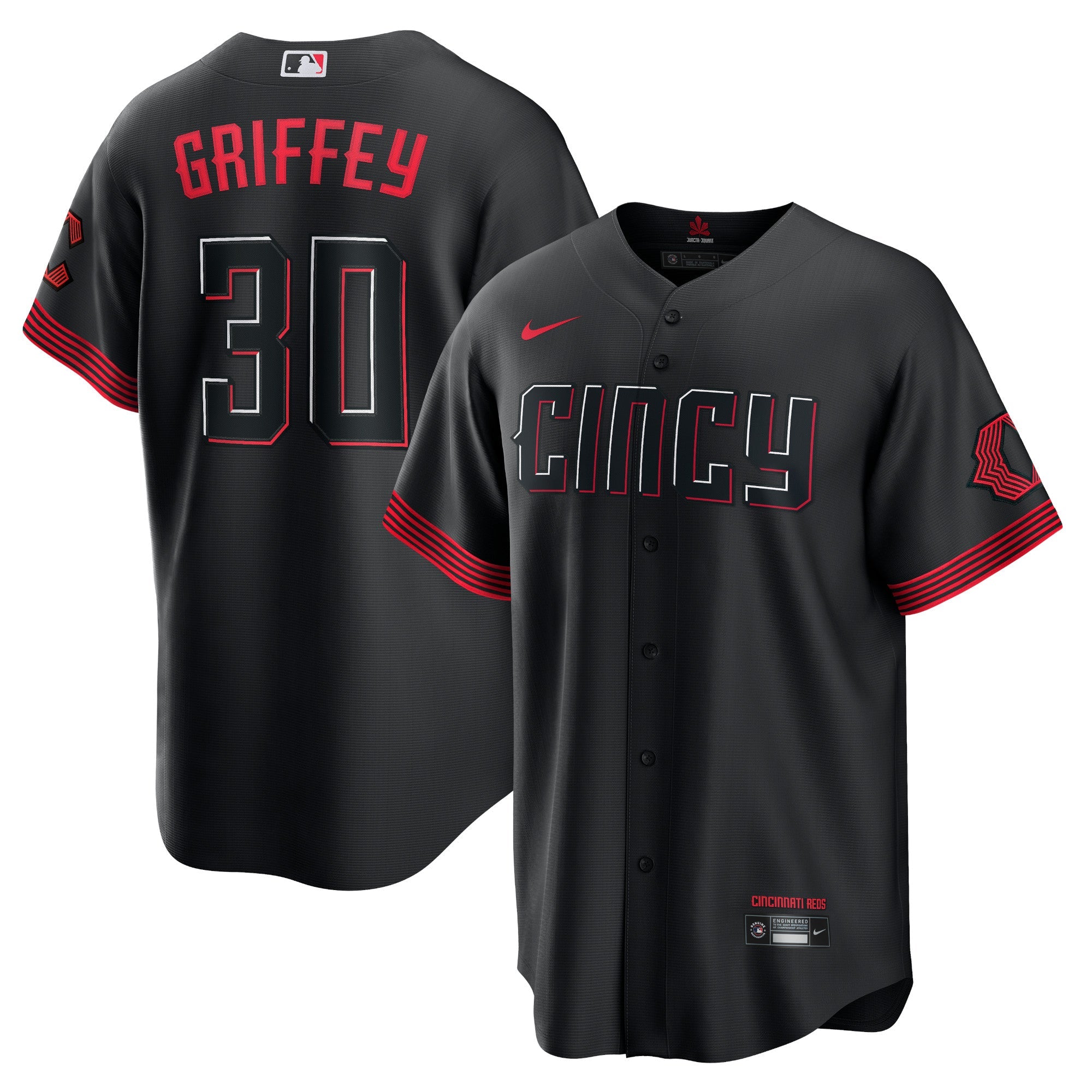 Ken Griffey Jr. YOUTH KIDS Cincinnati Reds Official MLB Nike City Connect Limited Jersey