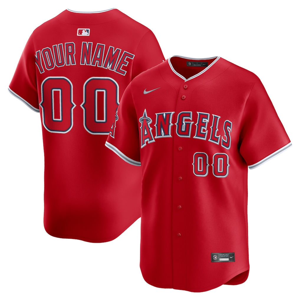 Any Name and Number customized YOUTH KIDS Los Angeles Angels Official MLB Nike jersey red