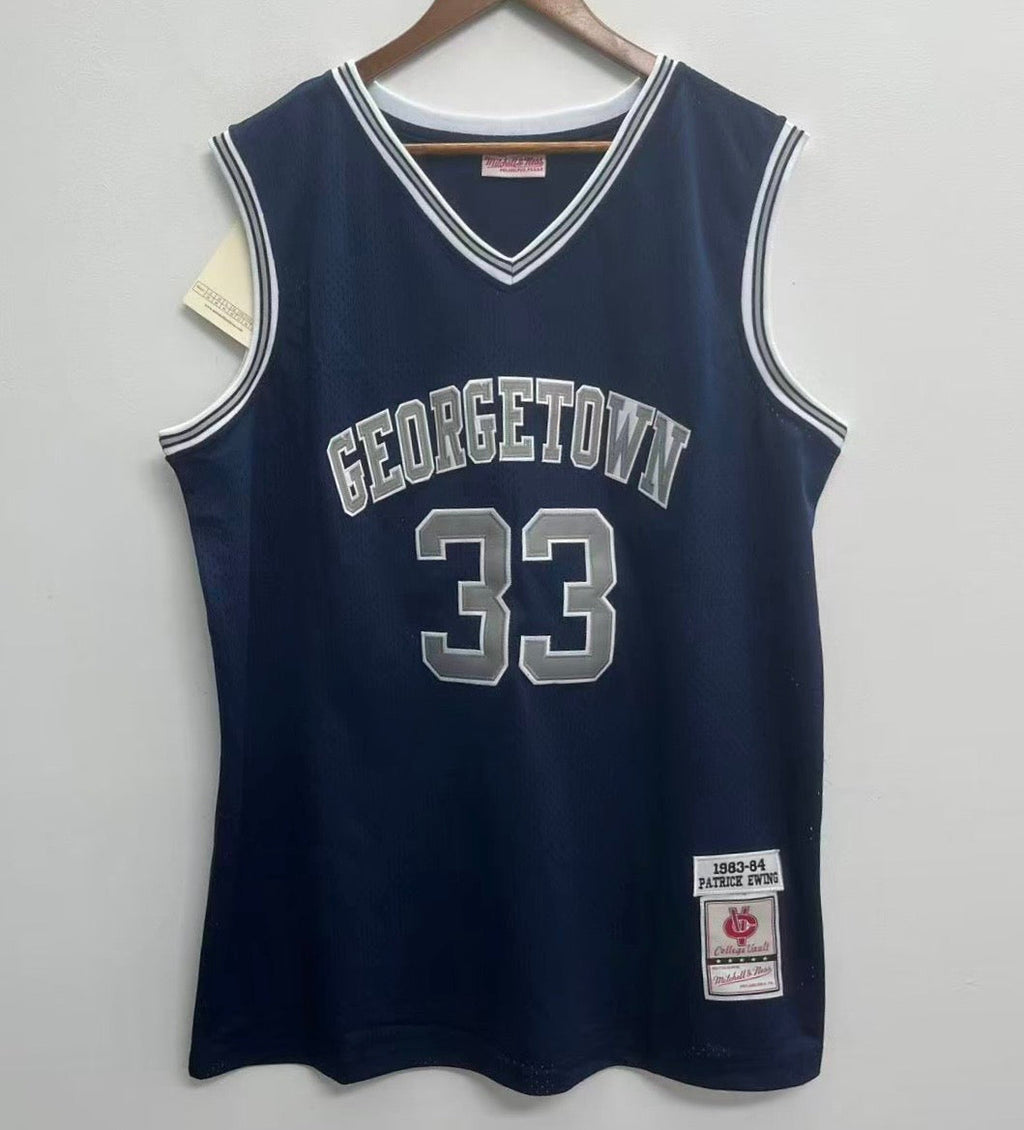 Patrick Ewing Georgetown Hoyas Official NCAA Mitchell & Ness jersey blue
