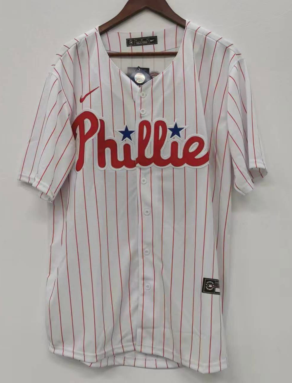 Alec Bohm Philadelphia Phillies Official MLB Nike Jersey white pinstripes