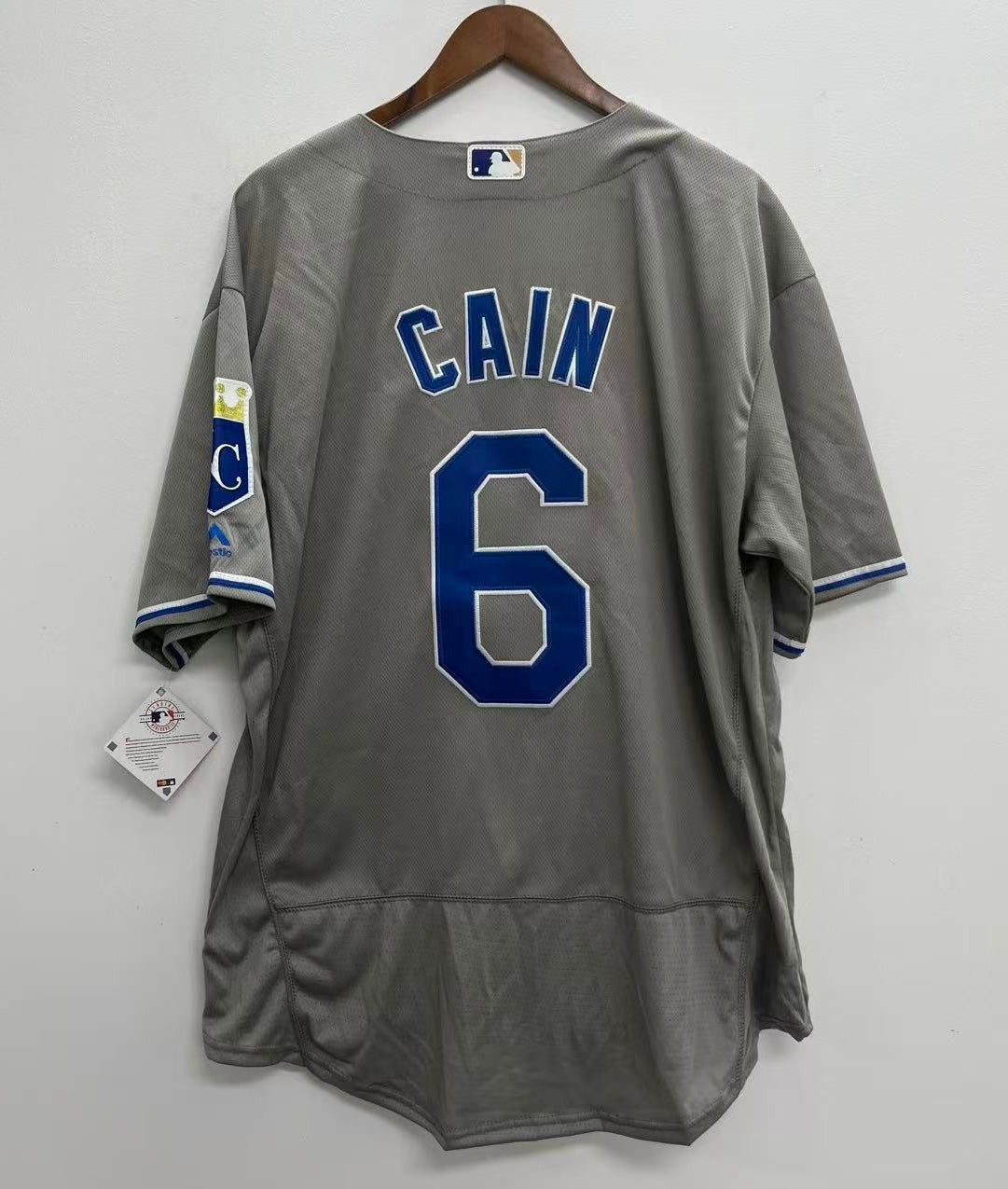 Lorenzo Cain Kansas City Royals Jersey Majestic gray