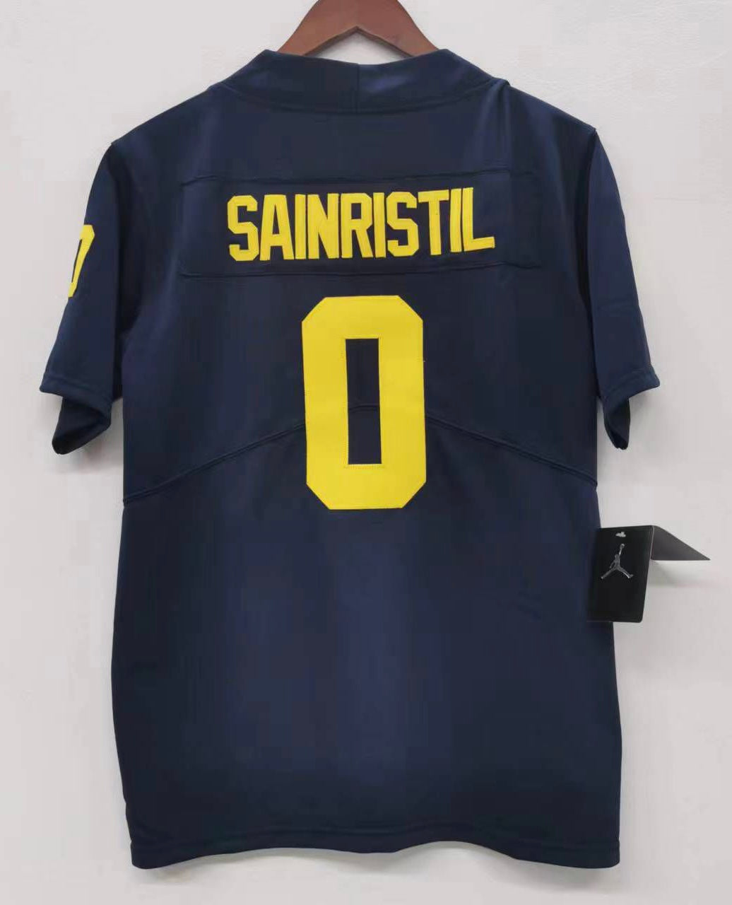 Mike Sainristil Michigan Wolverines Official NCAA Jersey Blue