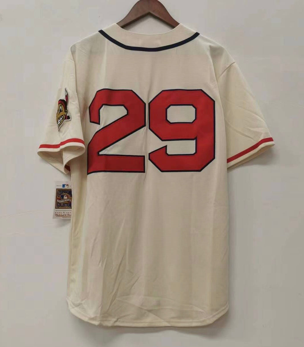 Satchel Paige Cleveland Indians Official MLB Mitchell & Ness Jersey