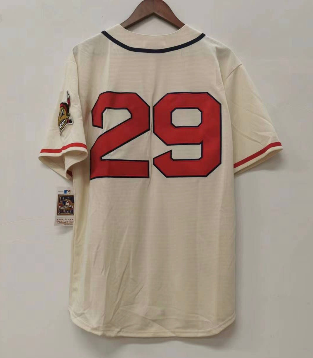 Satchel Paige Cleveland Indians Official MLB Mitchell & Ness Jersey
