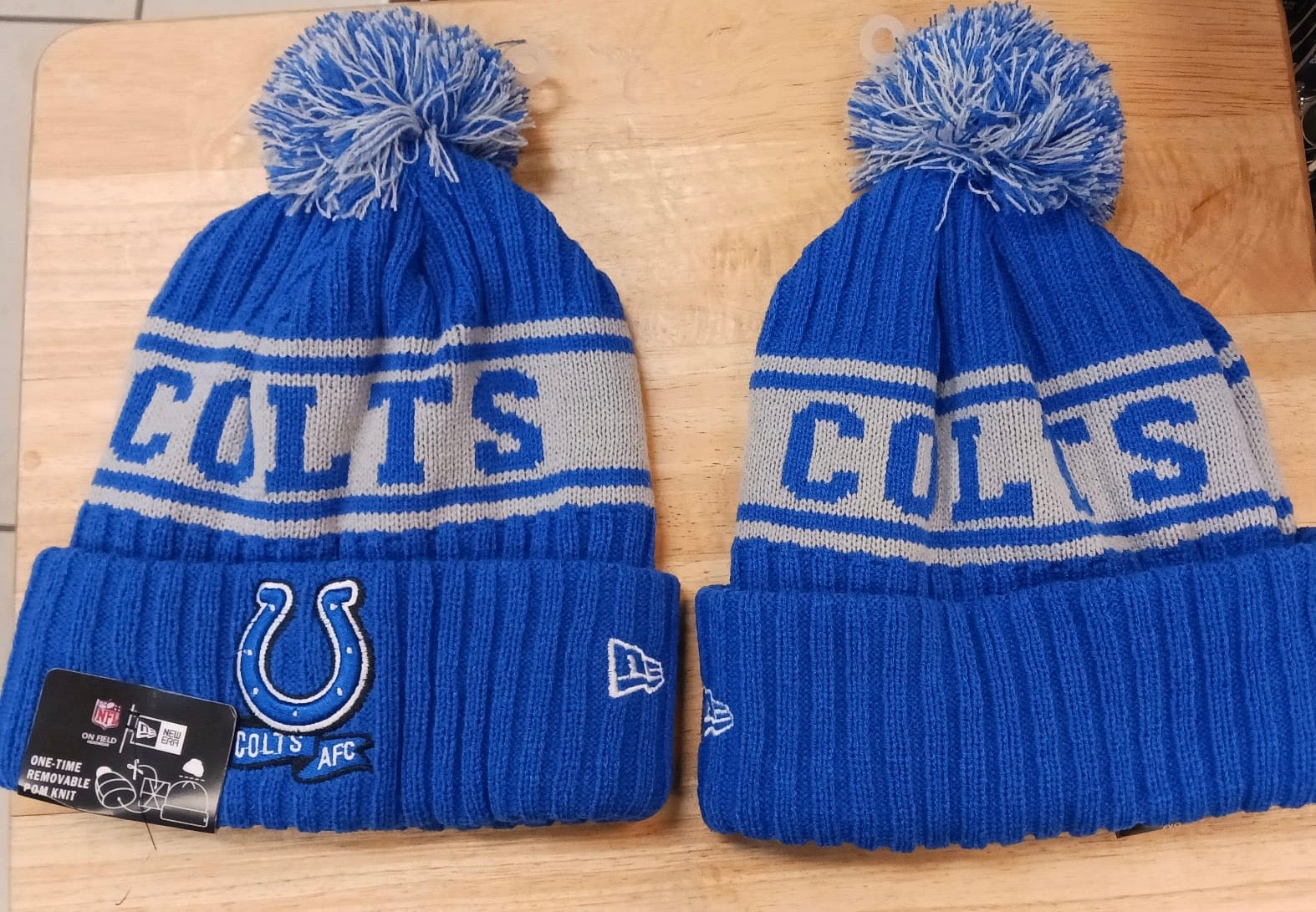 Indianapolis Colts NFL New Era winter knit Hat with Pom Pom
