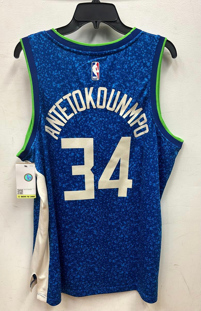 Giannis Antetokounmpo Milwaukee Bucks Official NBA Nike Jersey
