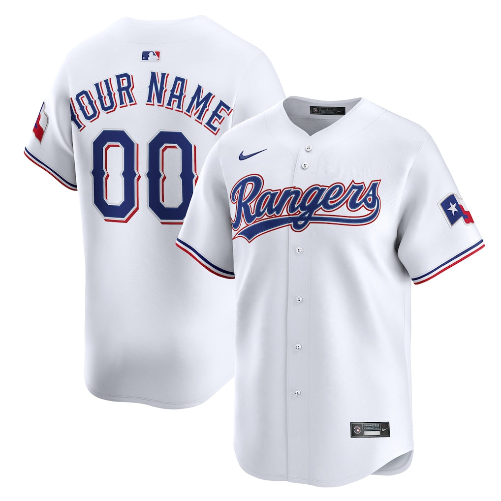 Any Name and Number Texas Rangers customized YOUTH KIDS Official MLB Nike jersey white