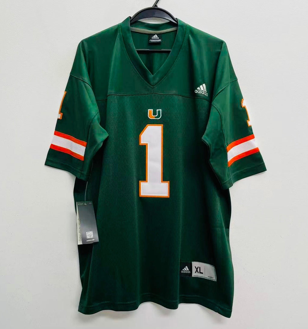 Cam Ward YOUTH KIDS Miami Hurricanes Official NCAA Adidas Jersey Green