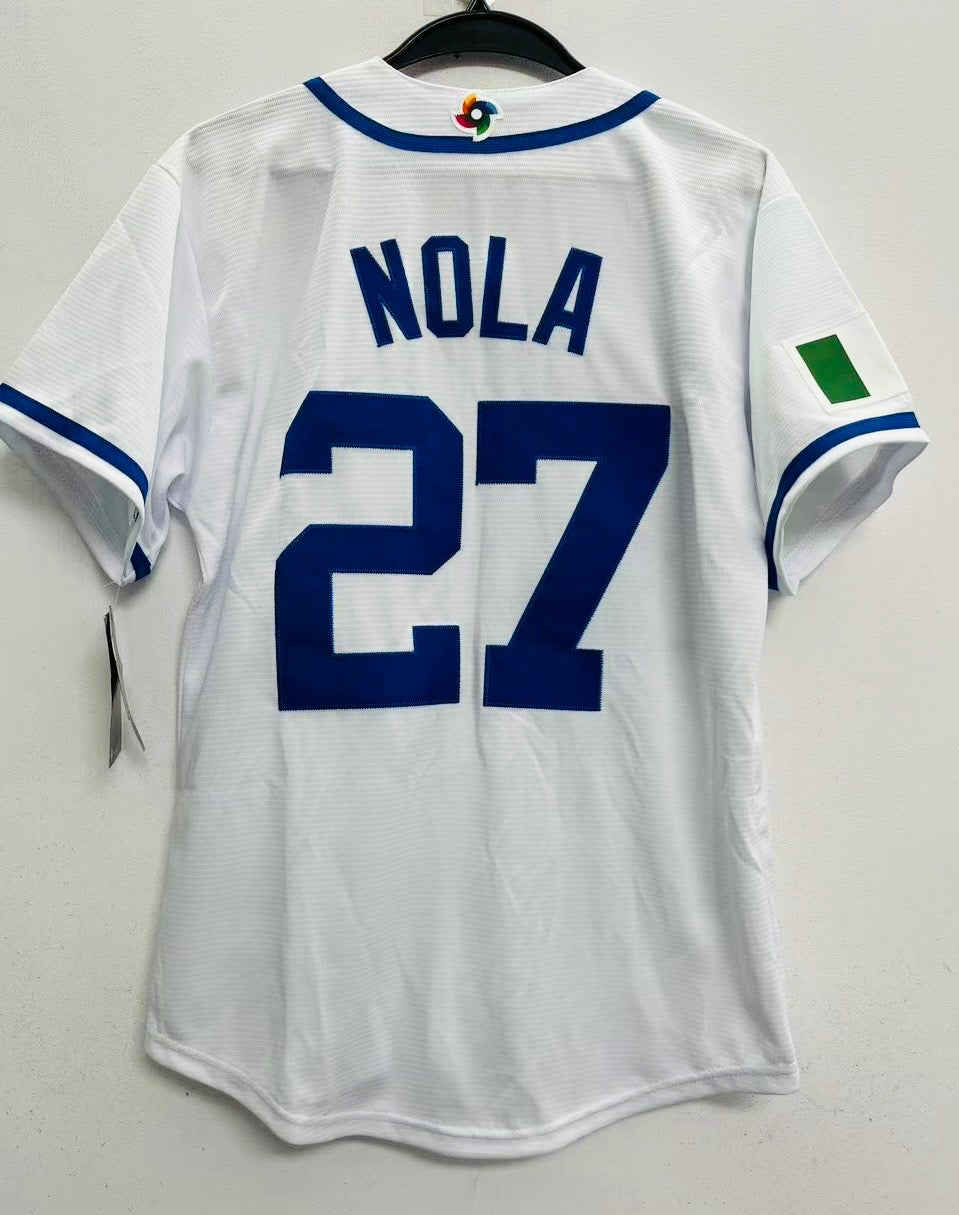 Aaron Nola 2026 Italy Italia YOUTH KIDS Official Nike jersey