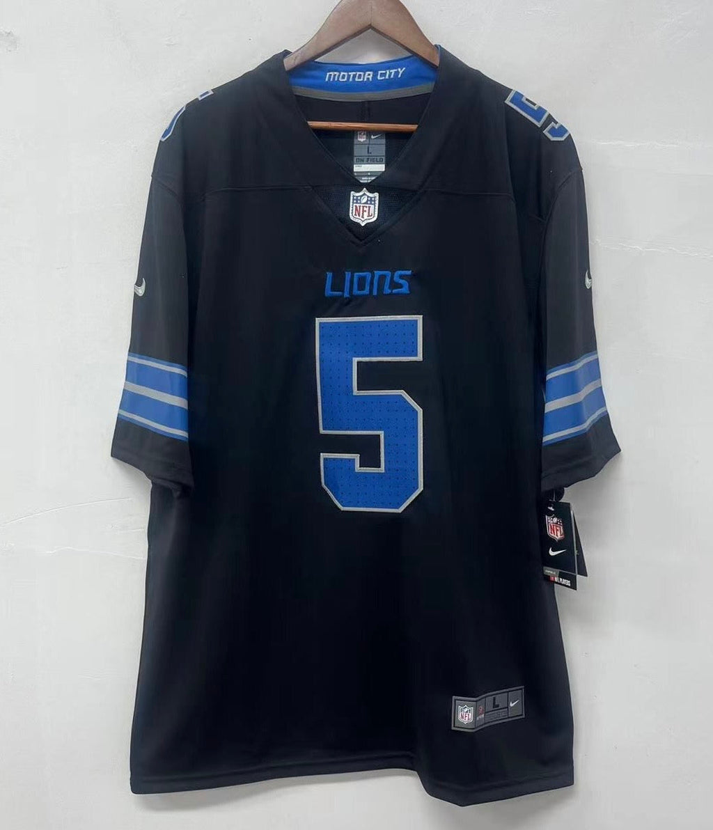 David Montgomery Detroit Lions Official NFL Jersey Nike Black