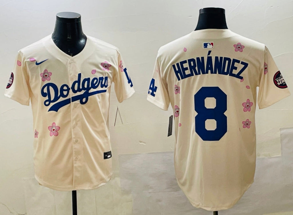 Kike Enrique Hernandez Los Angeles Dodgers Official MLB Jersey Flowers