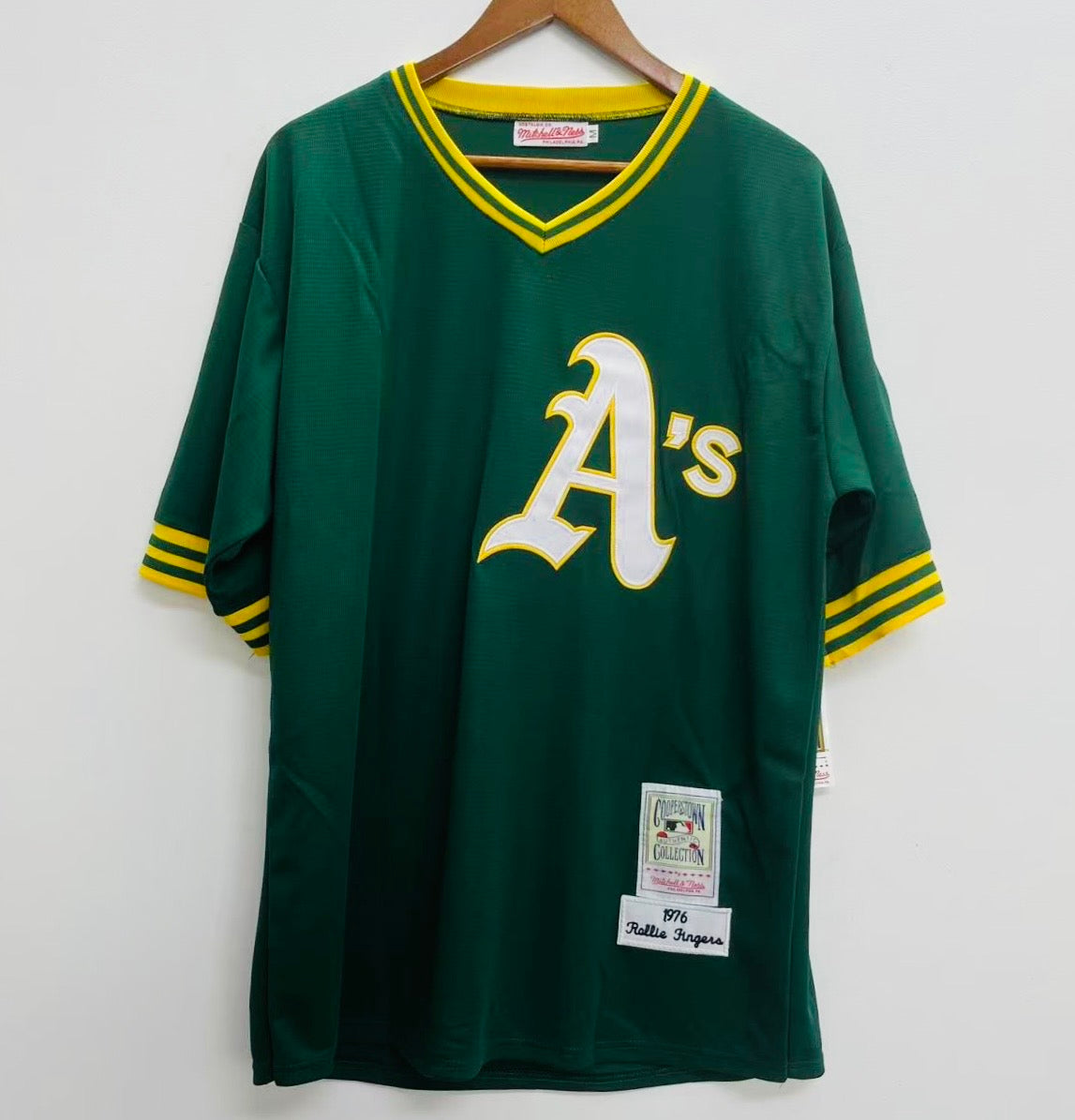 Rollie Fingers Oakland A’s Athletics Official MLB Mitchell & Ness Jersey