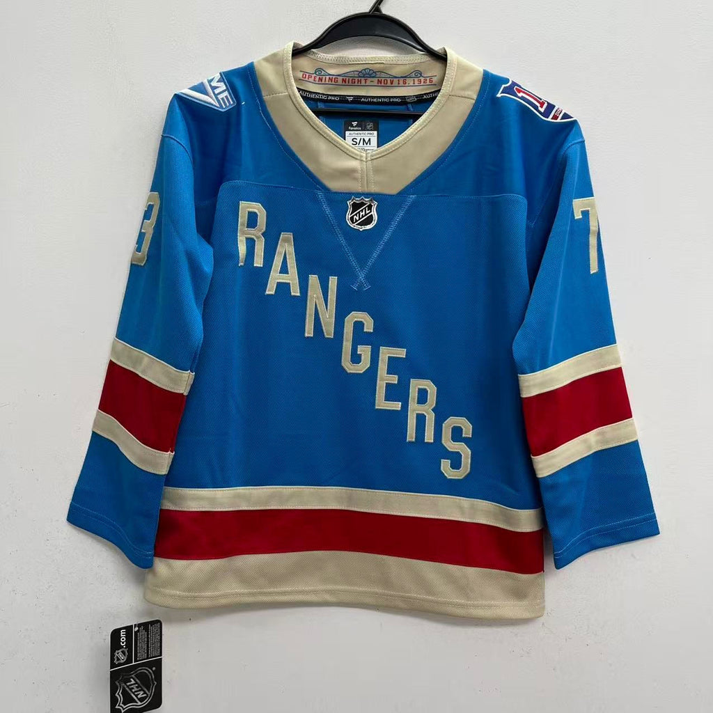 Youth/Kids New York Rangers #73 Matt Rempe Fanatics 100th Anniversary Premium Centennial Jersey