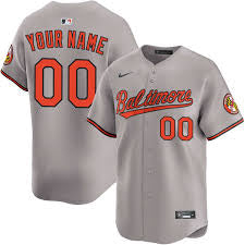 Any Name and Number customized YOUTH KIDS Baltimore Orioles Official MLB Nike jersey gray