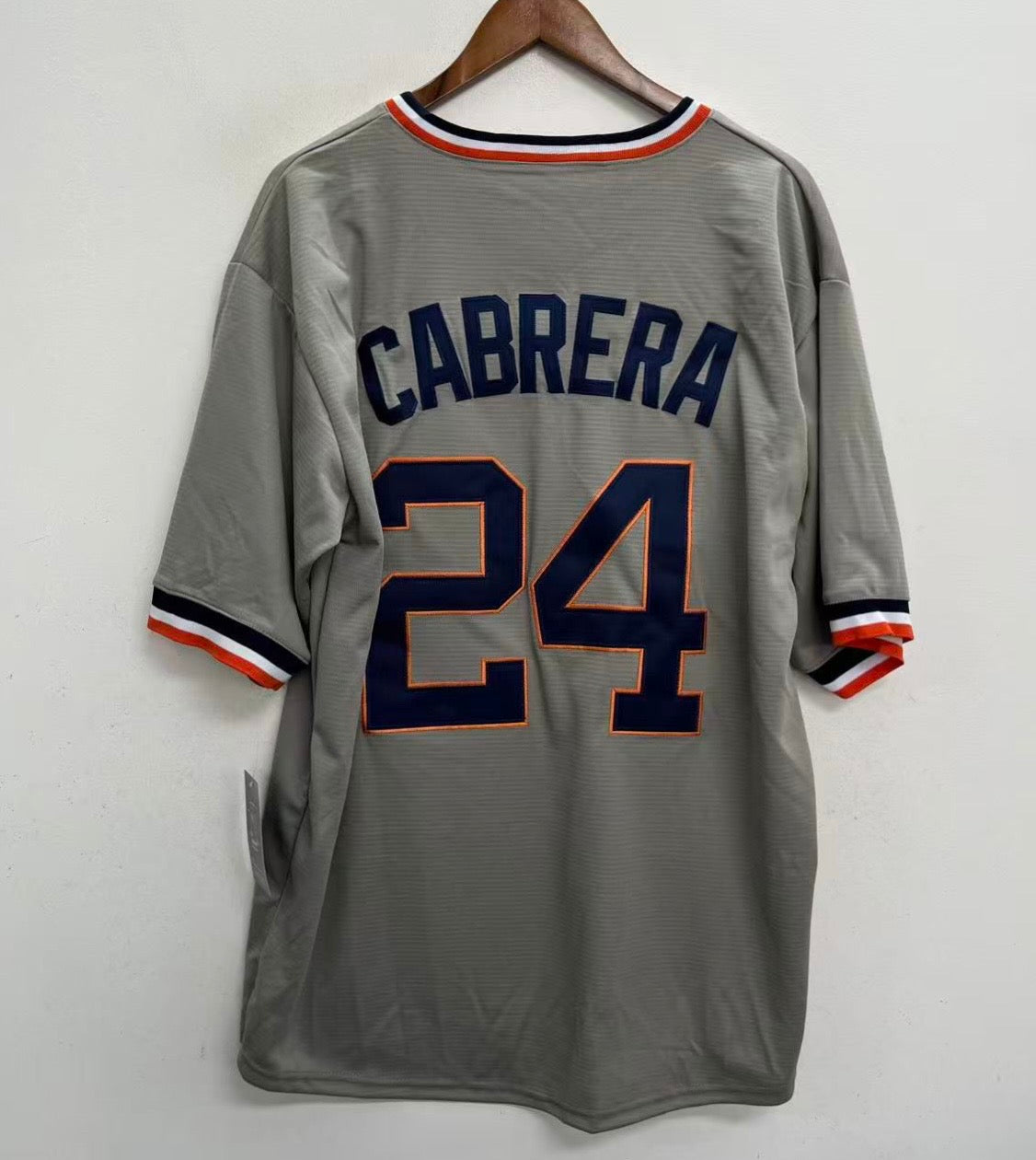 Miguel Cabrera Detroit Tigers Official MLB Majestic Retro Jersey Gray