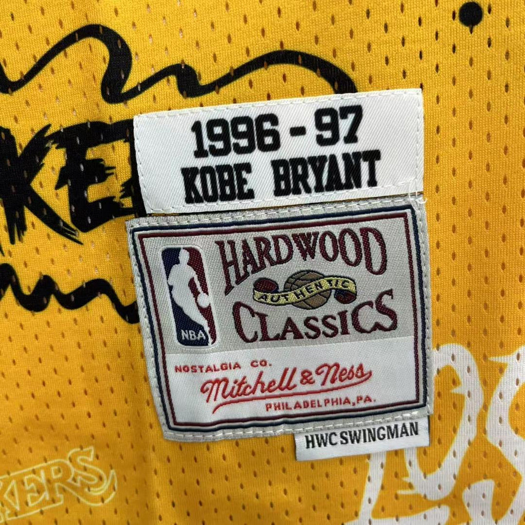 Kobe Bryant Los Angeles Lakers Graffiti Jersey made by Mitchell & Ness
