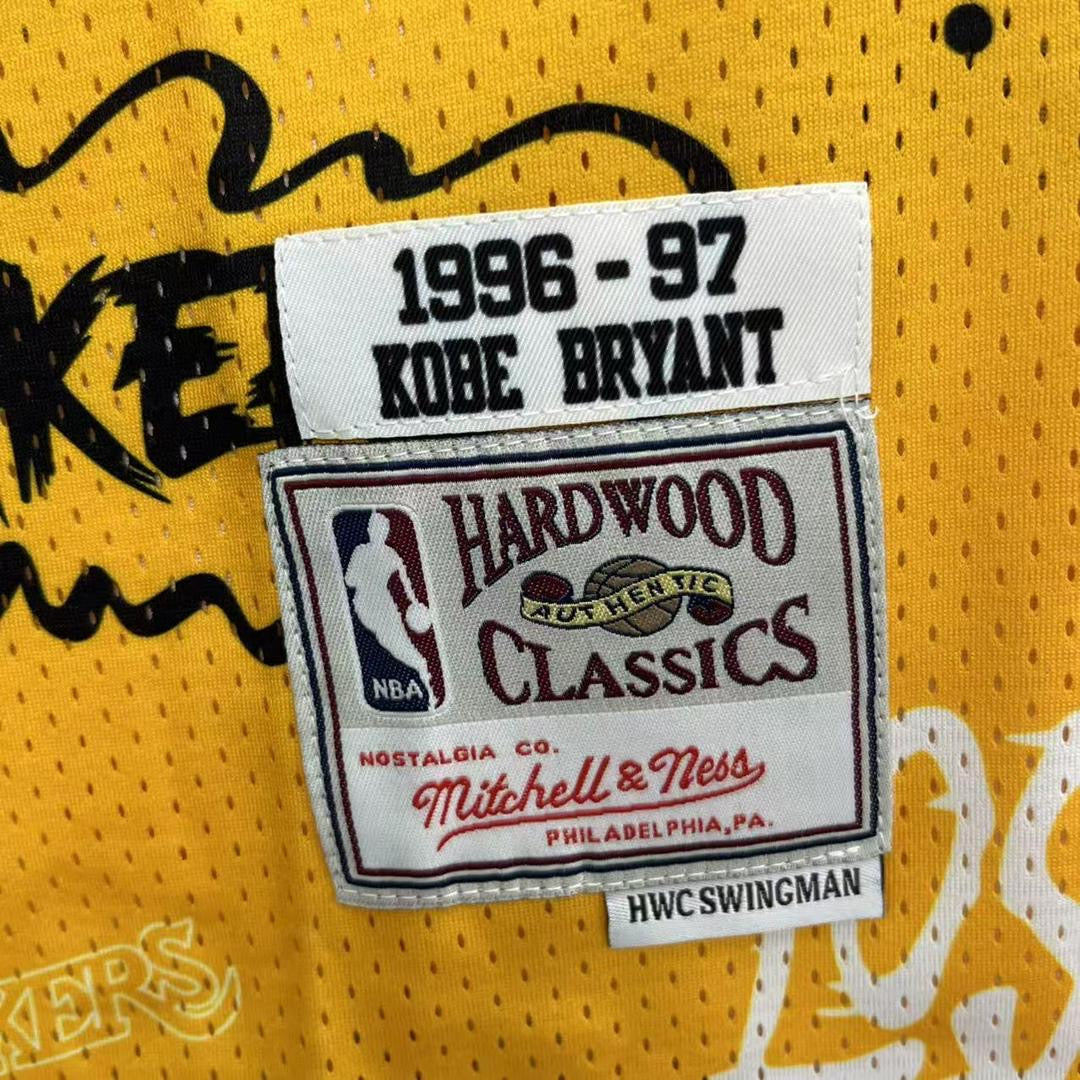 Kobe Bryant Los Angeles Lakers Graffiti Jersey made by Mitchell & Ness