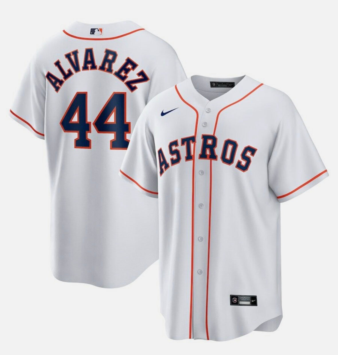 Yordan Alvarez YOUTH KIDS Houston Astros Official MLB Nike Jersey white