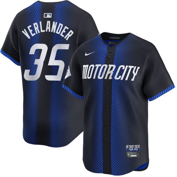 Justin Verlander Detroit Tigers YOUTH KIDS Official MLB Nike  City Connect Limited Jersey