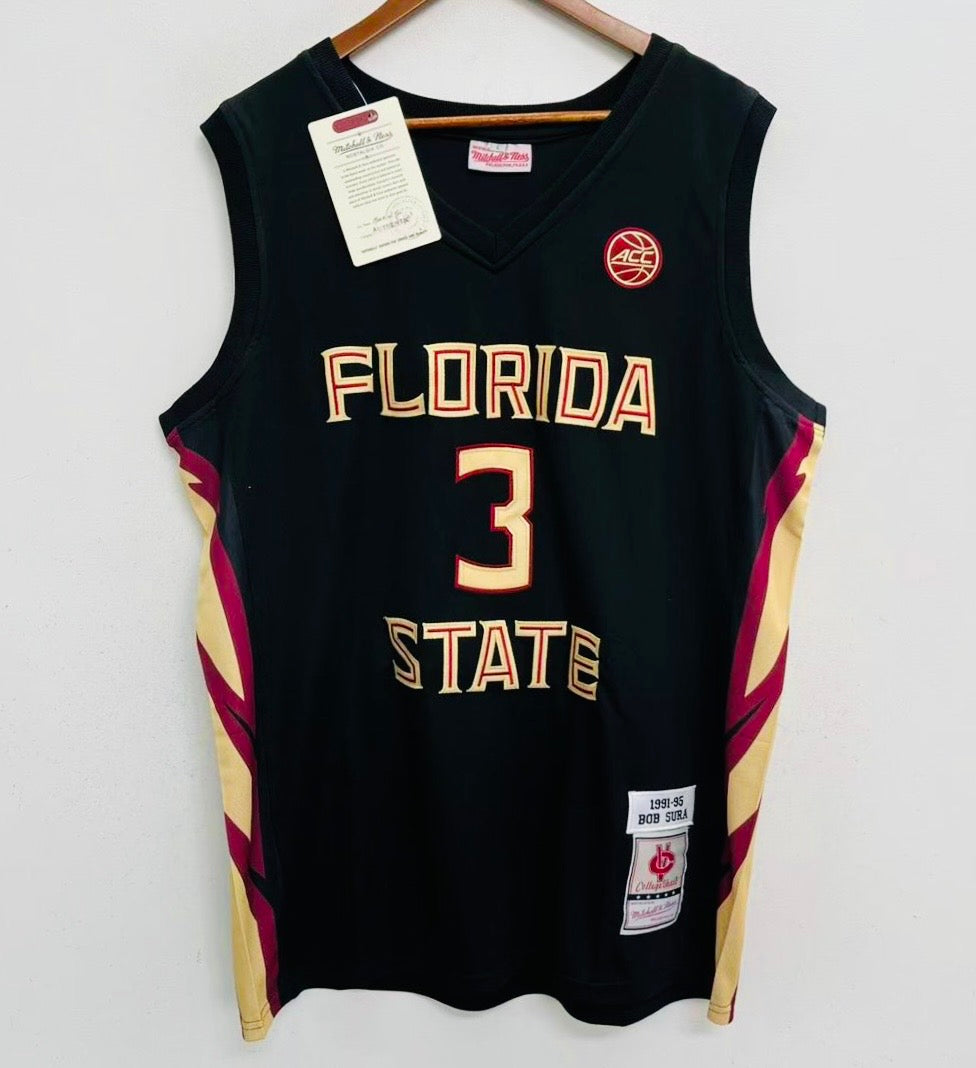 Bob Sura Florida State Seminals NCAA Mitchell & Ness jersey