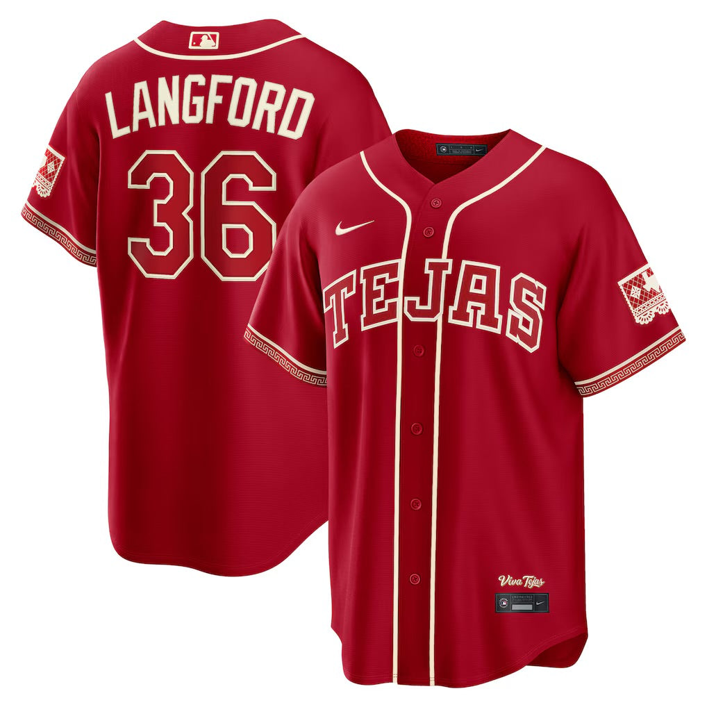 Wyatt Langford YOUTH KIDS Texas Rangers Official MLB Nike City Connect Limited Jersey