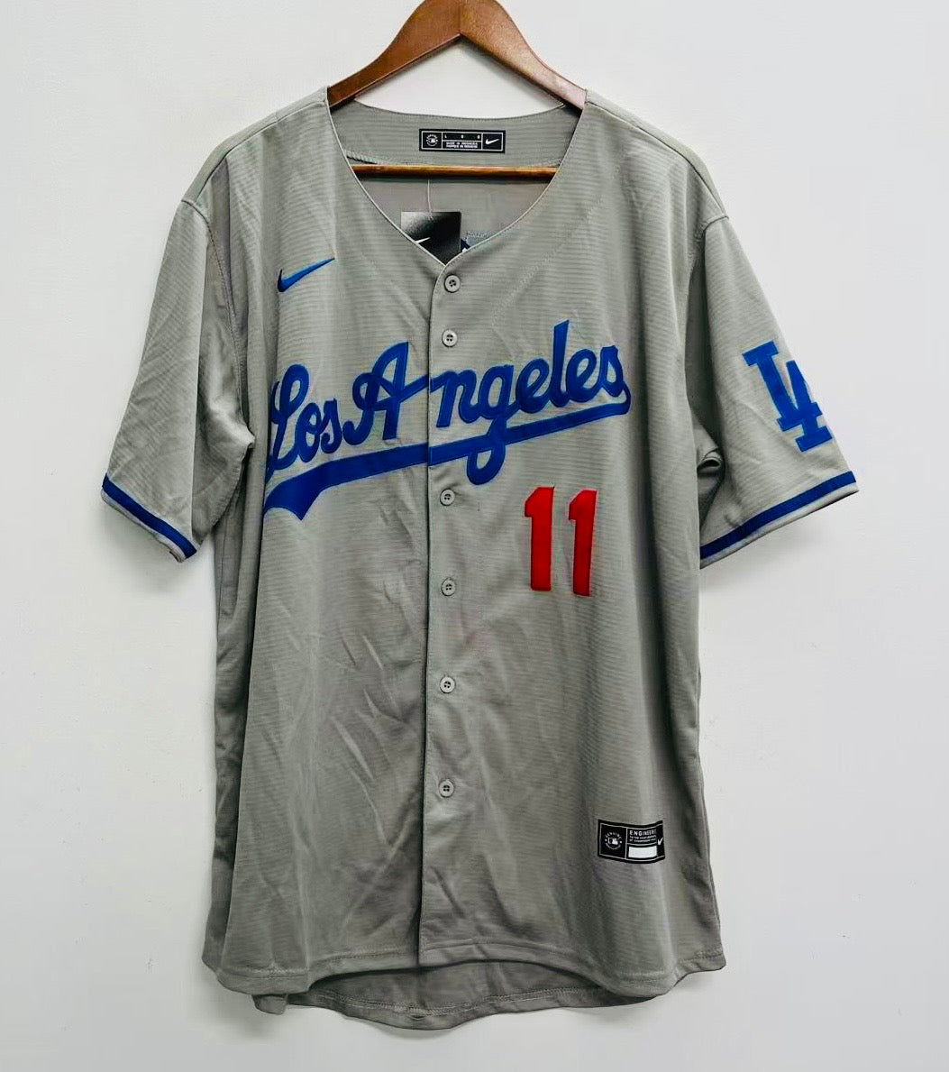 Roki Sasaki Los Angeles Dodgers Official MLB Nike Jersey gray