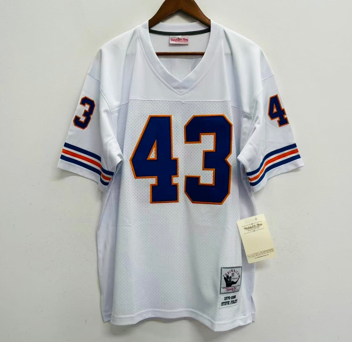 Steve Foley Denver Broncos NFL Mitchell & Ness Jersey white