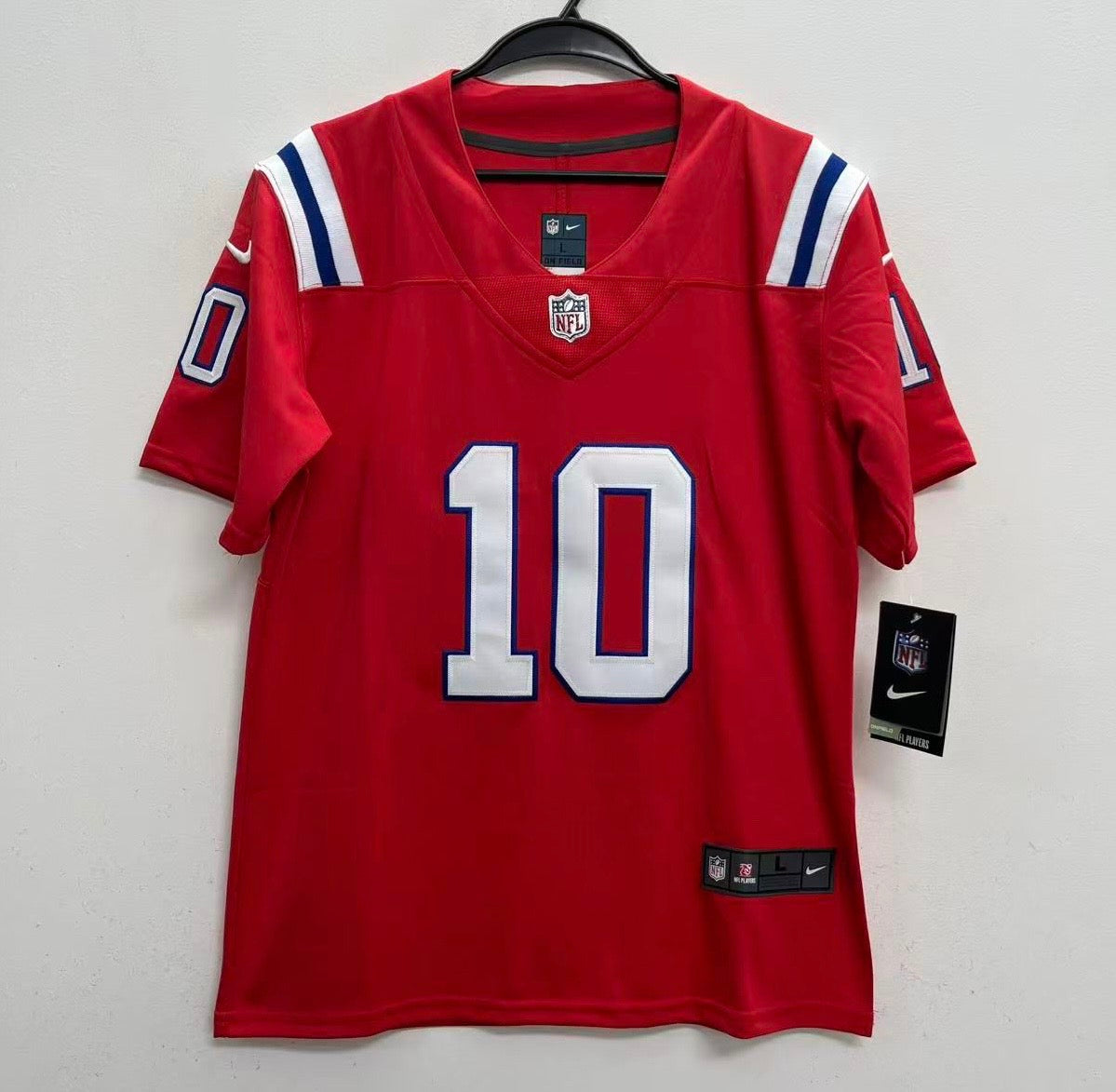 Drake Maye New England Patriots Official NFL Nike YOUTH KIDS Jersey Red